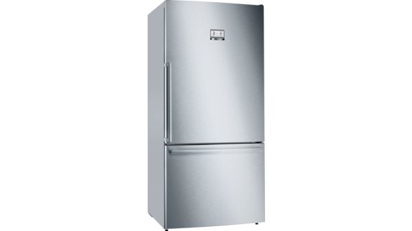 Series 6 Free-standing fridge-freezer with freezer at bottom 186 x 86 cm Stainless steel KGB86AIFP KGB86AIFP-1