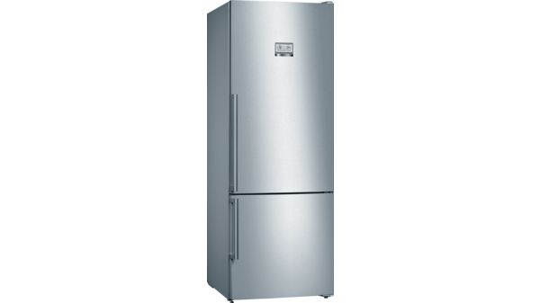 Series 8 free-standing fridge-freezer with freezer at bottom 193 x 70 cm Stainless steel (with anti-fingerprint) KGN56PI30U KGN56PI30U-1
