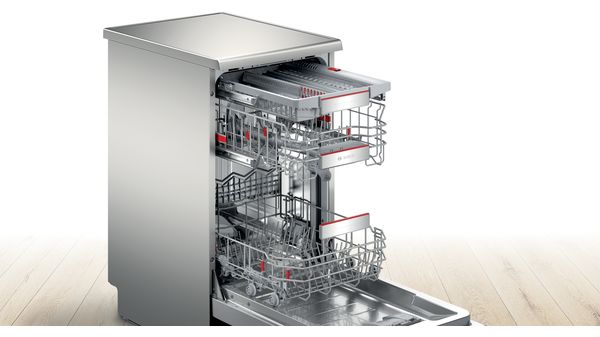 Seria 6 Mașina de spălat vase independentă 45 cm Silver Inox anti amprenta SPS6ZMI35E SPS6ZMI35E-3