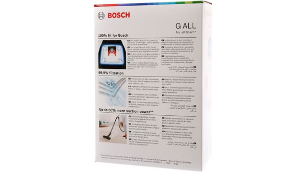 Sacs aspirateur G ALL pour tout aspirateur Bosch - 4 pièces 17003048 17003048-3