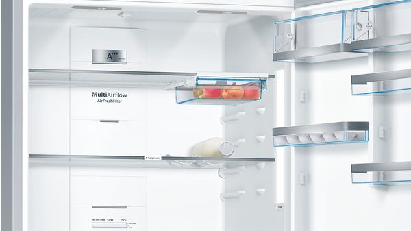 Serie | 6 free-standing fridge-freezer with freezer at bottom 186 x 86 cm Stainless steel (with anti-fingerprint) KGN86AI40B KGN86AI40B-4