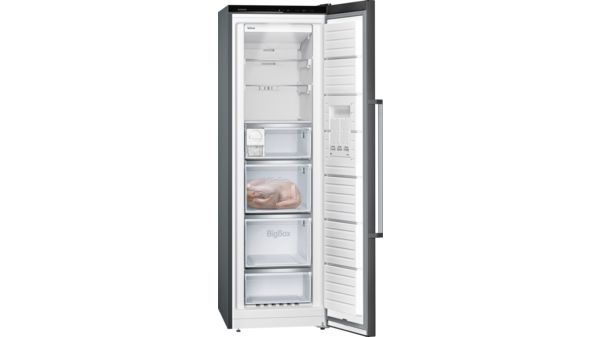 B-vara -iQ500 Frysskåp 186 x 60 cm blackSteel GS36NAXEP-B GS36NAXEP-B-3