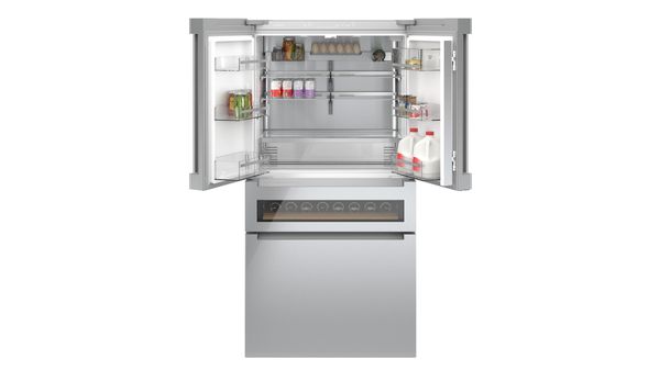 800 Series French Door Bottom Mount Refrigerator, Glass door 36'' Stainless Steel B36CL81ENG B36CL81ENG-8