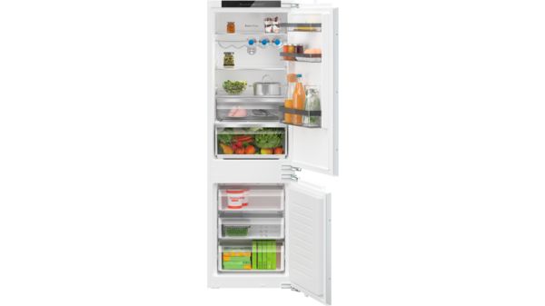 Series 4 Built-in fridge-freezer with freezer at bottom 177.2 x 54.1 cm flat hinge KIN86HFE0 KIN86HFE0-1