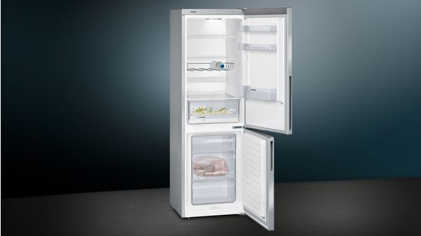 iQ300 Kombinerad kyl/frys 186 x 60 cm Borstat stål med antiFingerprint KG36VVIEA KG36VVIEA-2