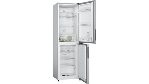 Series 2 Free-standing fridge-freezer with freezer at bottom 182.4 x 55 cm Stainless steel look KGN27NLFAG KGN27NLFAG-2