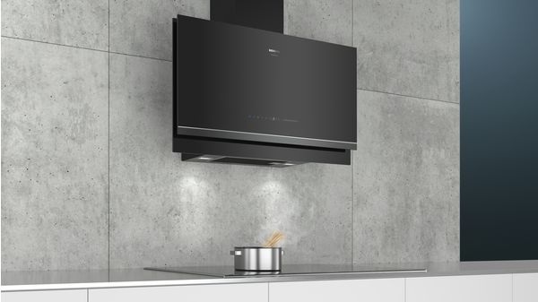iQ700 Vägghängd köksfläkt 90 cm Klarglas med svart tryck LC97FVW62S LC97FVW62S-4