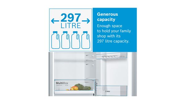 Series 2 Free-standing fridge-freezer with freezer at bottom 186 x 60 cm White KGN34NWEAG KGN34NWEAG-17
