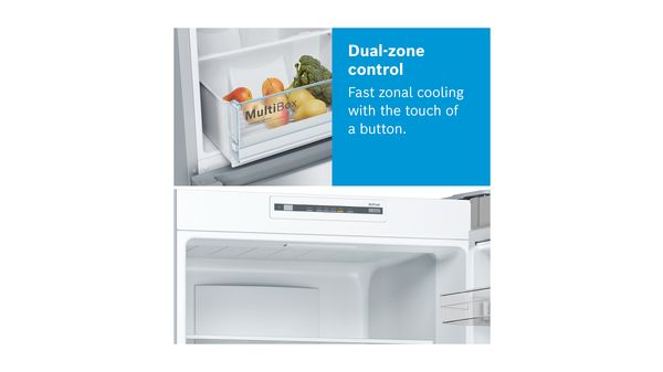 Series 2 Free-standing fridge-freezer with freezer at bottom 186 x 60 cm White KGN34NWEAG KGN34NWEAG-15