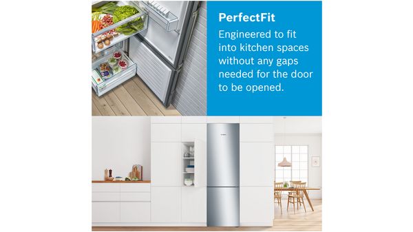 Series 4 Free-standing fridge-freezer with freezer at bottom 203 x 60 cm Inox-look KGN39VLEBG KGN39VLEBG-18