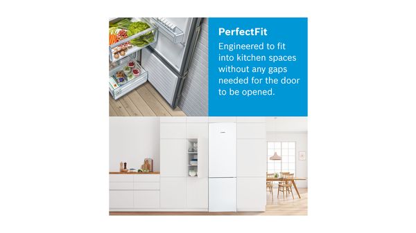 Series 4 Free-standing fridge-freezer with freezer at bottom 203 x 60 cm White KGN39VWEAG KGN39VWEAG-18