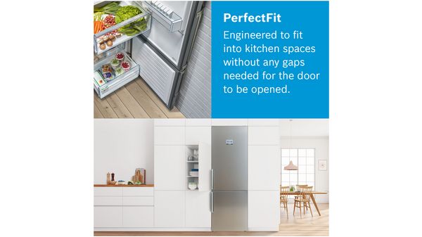 Series 4 Free-standing fridge-freezer with freezer at bottom 203 x 70 cm Stainless steel look KGN49XLEA KGN49XLEA-17