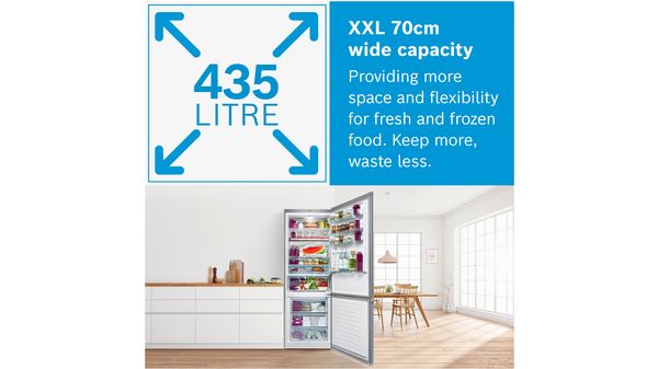 Serie | 4 Free-standing fridge-freezer with freezer at bottom 203 x 70 cm White KGN49XWEA KGN49XWEA-11