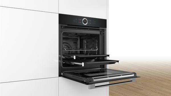 Series 8 Built-in oven with added steam function 60 x 60 cm Black HRG6753B1A HRG6753B1A-4