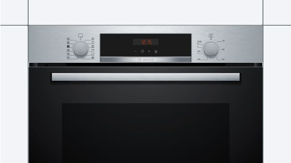 Series 4 Built-in oven with added steam function 60 x 60 cm Stainless steel HRS574BS0B HRS574BS0B-2