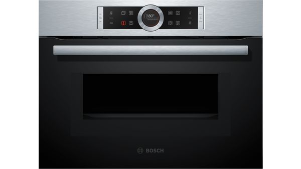 Serie | 8 Built-in compact oven with microwave function 60 x 45 cm Stainless steel CMG633BS1B CMG633BS1B-1