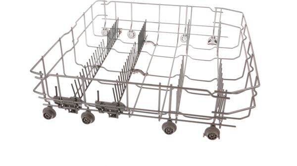 Lower crockery basket Lower rack silver, 2 flip tines dark grey 20002125 20002125-2