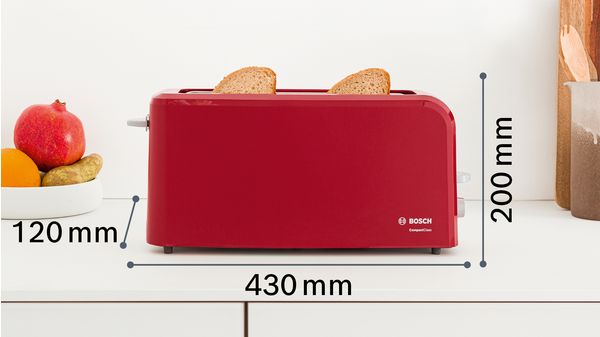 Long slot toaster CompactClass Rosso TAT3A004 TAT3A004-2