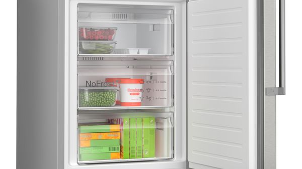 Serie 4 Kombinerad kyl/frys 203 x 60 cm Borstat stål med anti-fingerprint KGN39VIDT KGN39VIDT-8