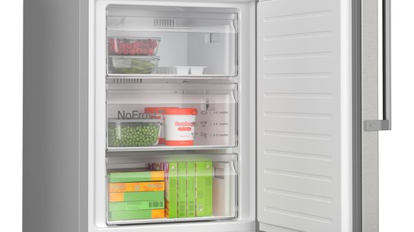 Serie 4 Kombinerad kyl/frys 186 x 60 cm Borstat stål med anti-fingerprint, Total No Frost KGN36VIDT KGN36VIDT-8