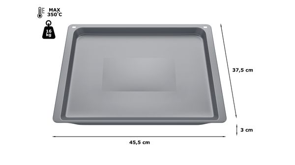 baking tray 30 x 455 x 375 mm HEZ531000 HEZ531000-2