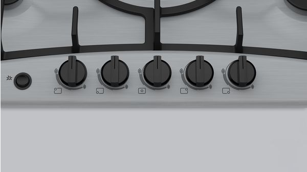 Serie 2 Placa de gas 70 cm Acero inoxidable PGQ7G5A90L PGQ7G5A90L-2