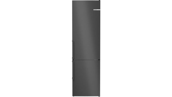 Serie 4 Freistehende Kühl-Gefrier-Kombination mit Gefrierbereich unten 203 x 60 cm Edelstahl schwarz KGN39VXCT KGN39VXCT-1
