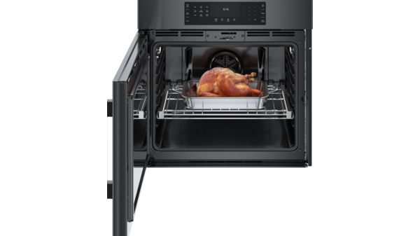 800 Series Single Wall Oven 30'' Left SideOpening Door, Black Stainless Steel HBL8444LUC HBL8444LUC-12