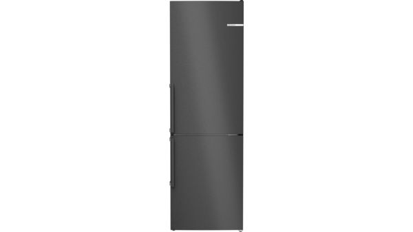 Serie 4 Freistehende Kühl-Gefrier-Kombination mit Gefrierbereich unten 186 x 60 cm Edelstahl schwarz KGN36VXCT KGN36VXCT-1
