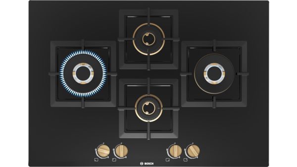 Series 6 Gas hob 75 cm Tempered glass, Black PNI7B6F20I PNI7B6F20I-1