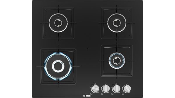 Series 4 Gas hob 60 cm Tempered glass, Black PNH6B6B12I PNH6B6B12I-1