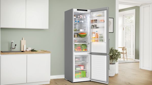Series 6 Free-standing fridge-freezer with freezer at bottom 203 x 60 cm Stainless steel (with anti-fingerprint) KGN39AIAT KGN39AIAT-3