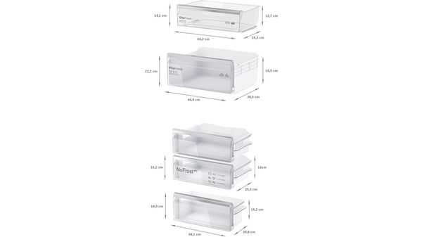 Serie | 4 Beépíthető, alulfagyasztós hűtő-fagyasztó kombináció 177.2 x 54.1 cm KIN86VF30 KIN86VF30-5