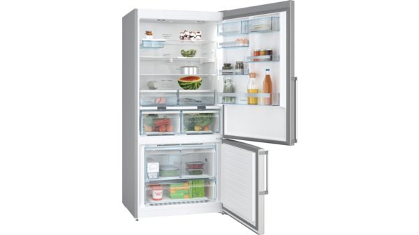 Serie 6 Frigorífico combinado de libre instalación 186 x 86 cm Acero antihuellas, Total No Frost KGN86AI41B KGN86AI41B-2