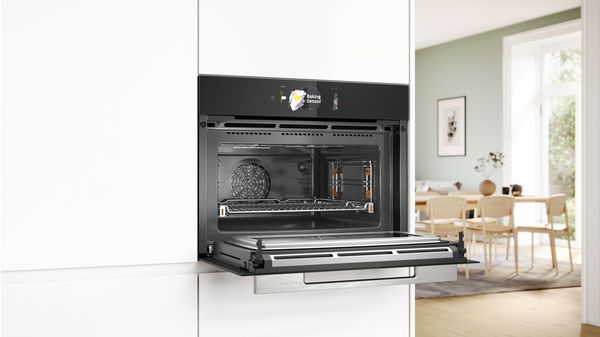 Series 8 Built-in compact oven with microwave function 60 x 45 cm Black CMG778NB1 CMG778NB1-4