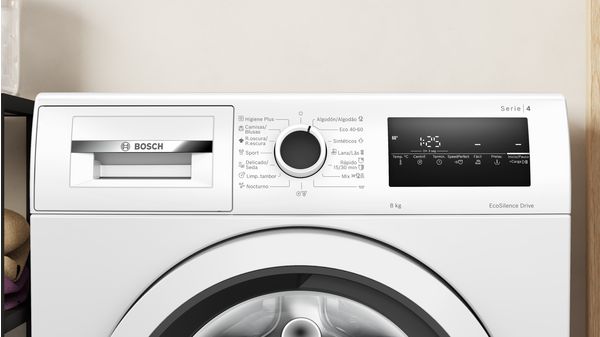 Serie 4 Lavadora de carga frontal 8 kg 1400 r.p.m., Blanco WAN28287ES WAN28287ES-2