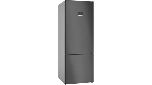 Series 4 free-standing fridge-freezer with freezer at bottom 193 x 70 cm Brushed black steel anti-fingerprint KGN56CX41I KGN56CX41I-1