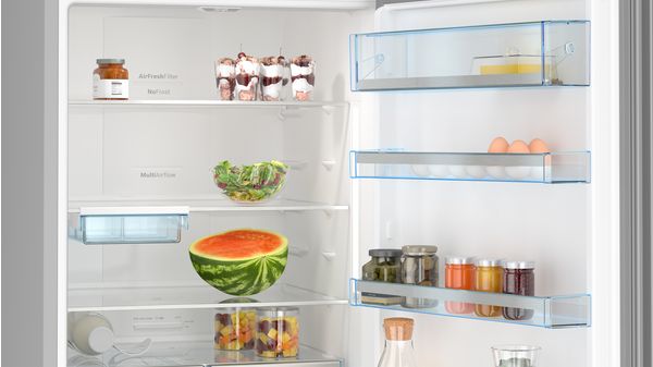 Series 6 free-standing fridge-freezer with freezer at bottom, glass door 193 x 70 cm Black KGN56LB42I KGN56LB42I-4