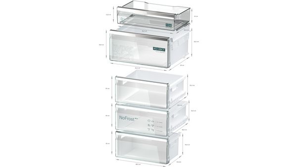 B-vara / Hämtas endast i vår butik -iQ500 Kombinerad kyl/frys 203 x 60 cm Mörkt antracitfärgat stål, Total noFrost KG39NAXCF-B KG39NAXCF-B-8