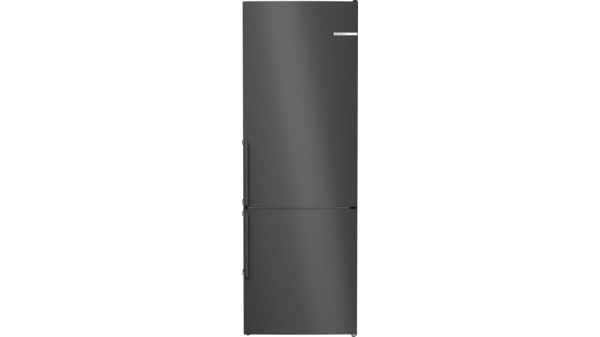 Serie 4 Szabadonálló, alulfagyasztós hűtő-fagyasztó kombináció 203 x 70 cm Fekete szálcsiszolt acél KGN49OXBT KGN49OXBT-1