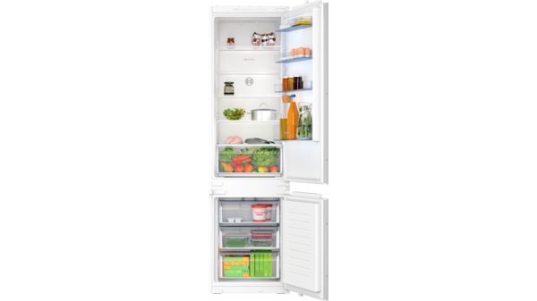 Series 2 Built-in fridge-freezer with freezer at bottom 193.5 x 54.1 cm sliding hinge KIN96NSE0 KIN96NSE0-1
