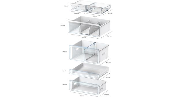 Serie 8 Alttan Donduruculu Buzdolabı 186 x 75 cm Beyaz KGP76AWC0N KGP76AWC0N-10