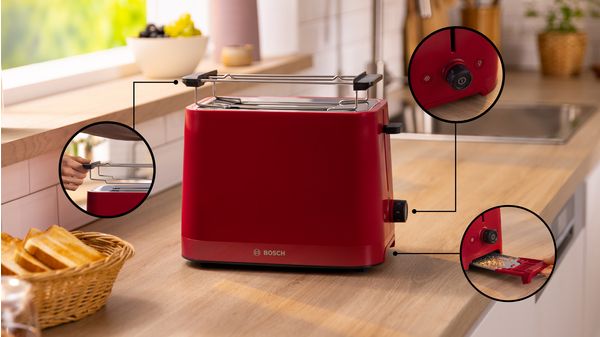 Compact toaster MyMoment Czerwony TAT3M124 TAT3M124-2