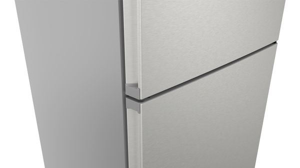 Serie 4 Szabadonálló, alulfagyasztós hűtő-fagyasztó kombináció 203 x 70 cm Szálcsiszolt acél (ujjlenyomat-mentes) KGN492IDF KGN492IDF-7