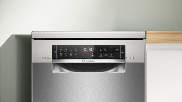 Serie 6 Szabadonálló mosogatógép 45 cm Szálcsiszolt acél színű SPS6ZMI29E SPS6ZMI29E-2