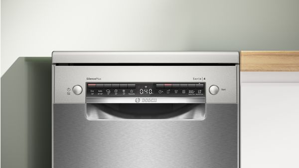 Serie 4 Szabadonálló mosogatógép 45 cm Szálcsiszolt acél színű SPS4HMI49E SPS4HMI49E-2