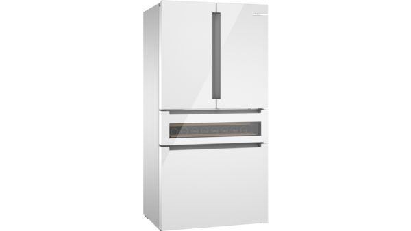 800 Series French Door Bottom Mount Refrigerator, Glass door 36'' White B36CL81ENW B36CL81ENW-1