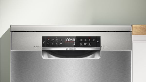 Serie 6 Szabadonálló mosogatógép 60 cm Szálcsiszolt acél színű SMS6ZCI16E SMS6ZCI16E-3