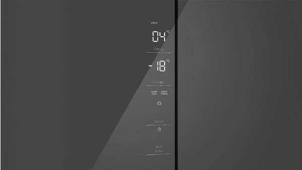 Series 4 Cross-door Refrigerator, Glass door 189.5 x 85.5 cm Graphite KMC85LEEA KMC85LEEA-4