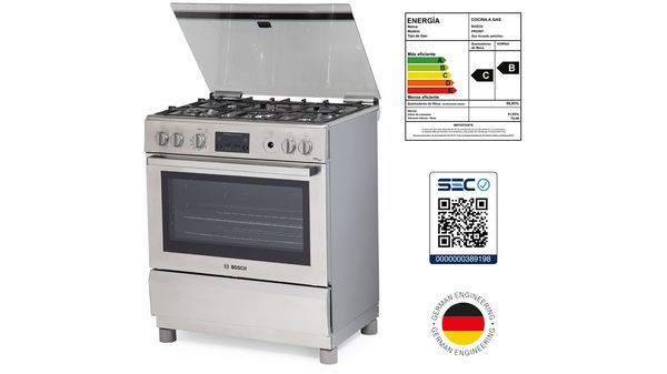 Serie 6 Cocina de gas de libre instalación PRO567 IX Acero inoxidable HSK75I45SE HSK75I45SE-8